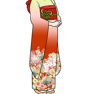 色留袖